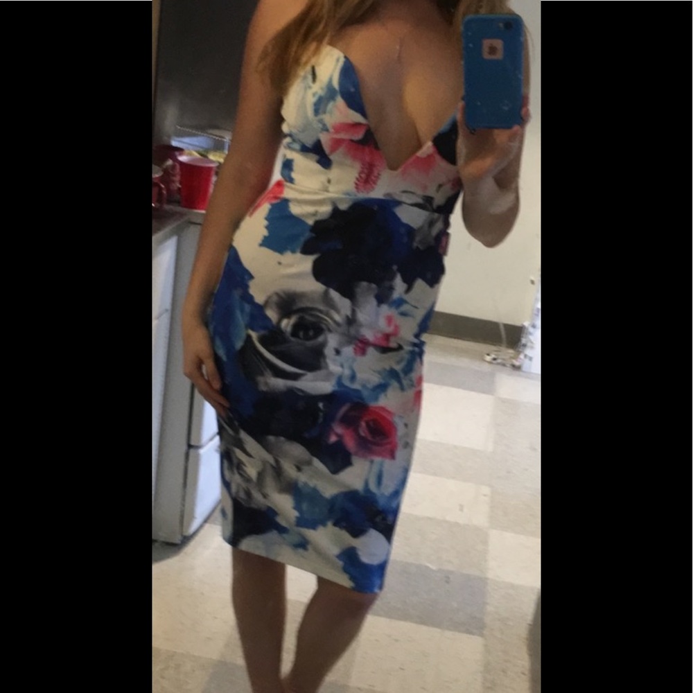 Spaghetti strap boutique floral midi dress